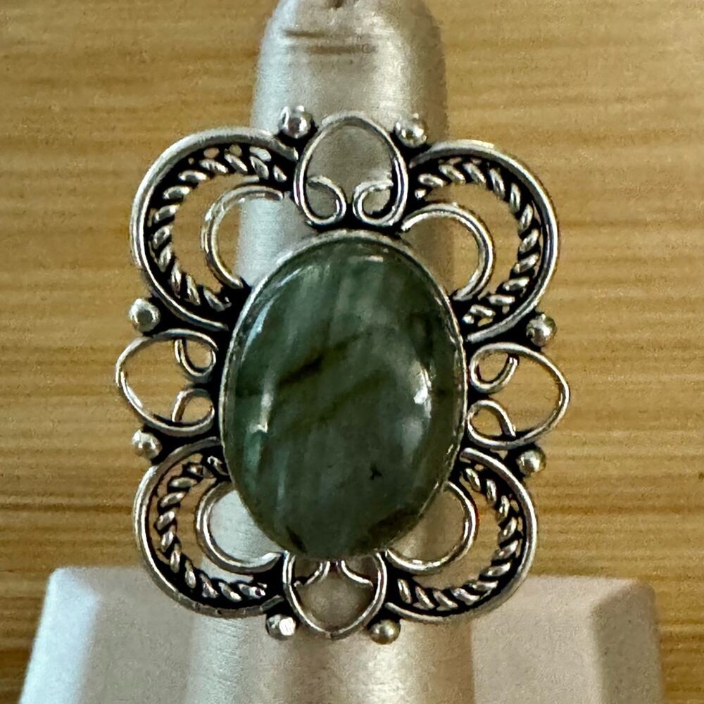 Labradorite ring, size 5.5